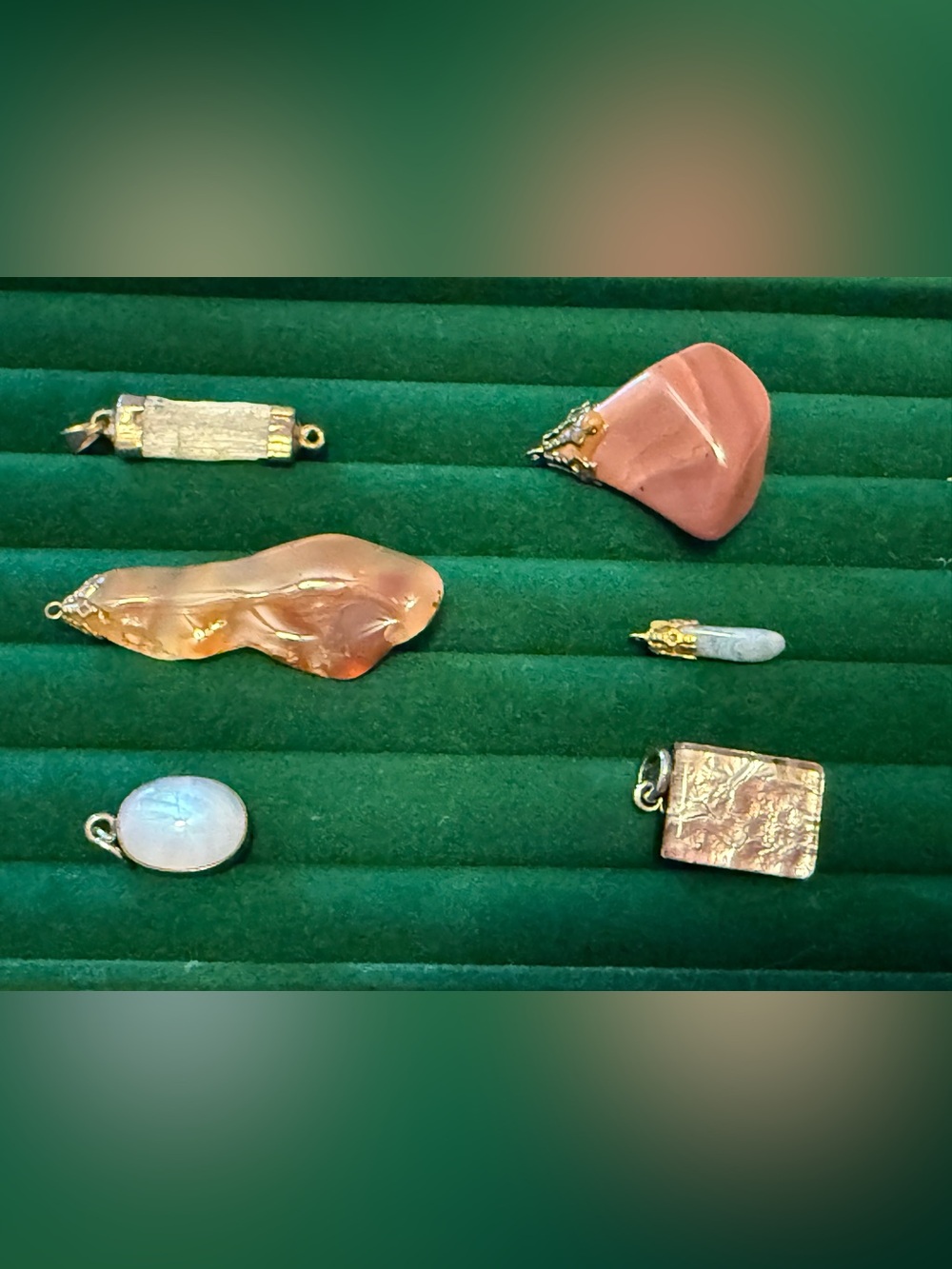 Stone Pendant Charms Lot - Women Jewelry